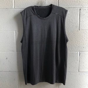 Lululemon sleeveless workout shirt gray mens